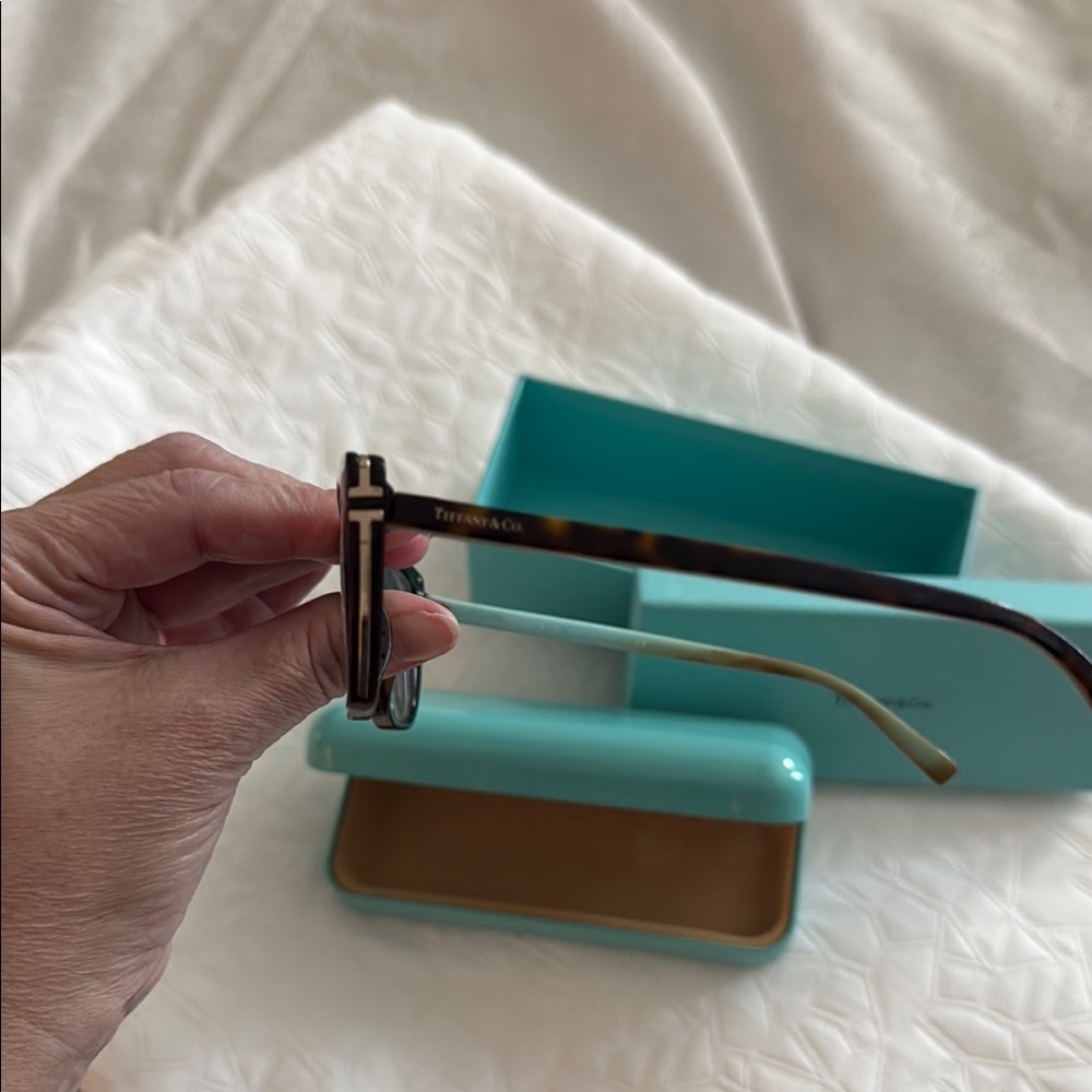 Tiffany & Co. Black Glasses with Blue Case - Picture 2 of 5